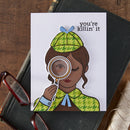 Hero Arts Case Closed Stamp & Cut Set - Miss Detective, SB507