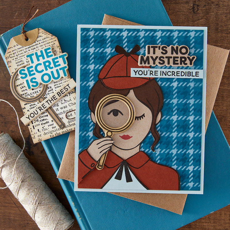 Hero Arts Case Closed Stamp & Cut Set - Miss Detective, SB507
