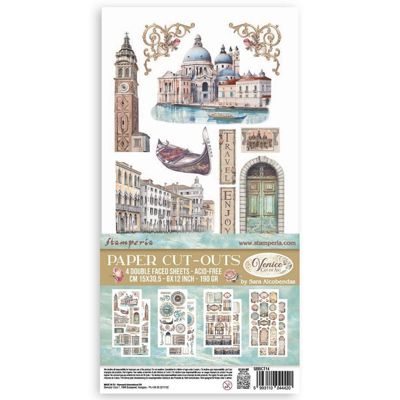 Stamperia Double-Sided Paper Cut-Outs - Venice City of Art, SBBCT14