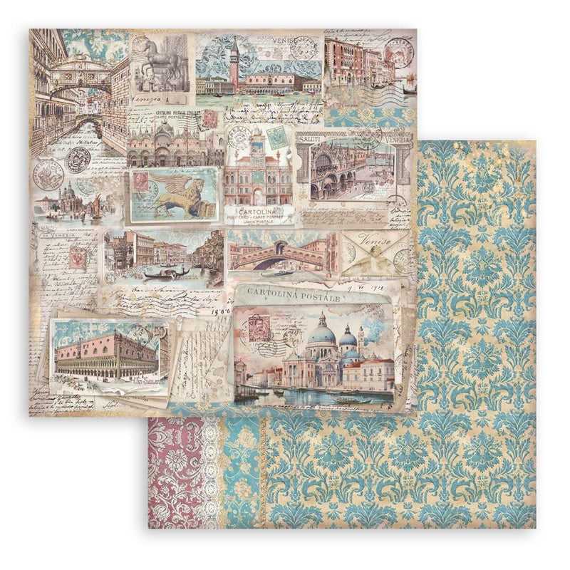 Stamperia Doubled-Sided 12x12 Scrapbooking Pad 10pg - Venice City of Art, SBBL172