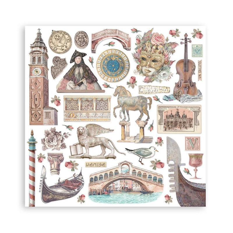 Stamperia Doubled-Sided 12x12 Scrapbooking Pad 10pg - Venice City of Art, SBBL172