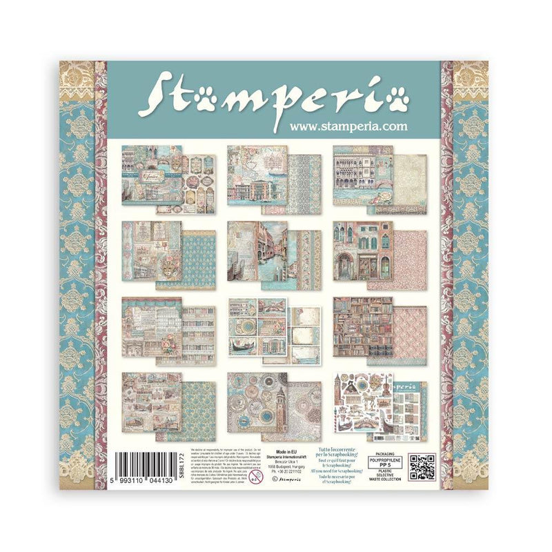 Stamperia Doubled-Sided 12x12 Scrapbooking Pad 10pg - Venice City of Art, SBBL172