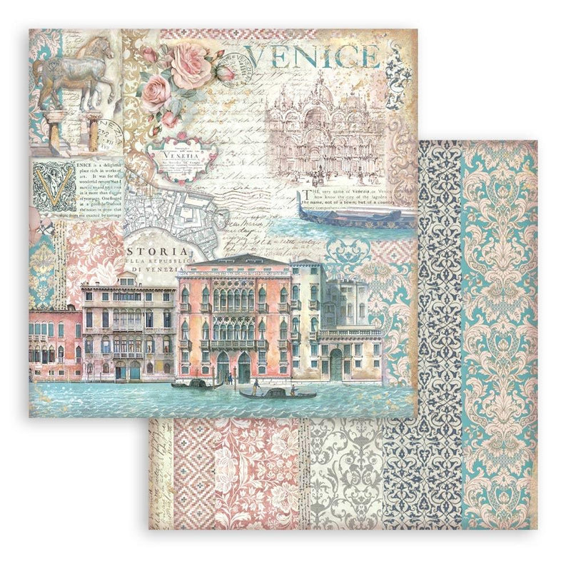 Stamperia Doubled-Sided 12x12 Scrapbooking Pad 10pg - Venice City of Art, SBBL172