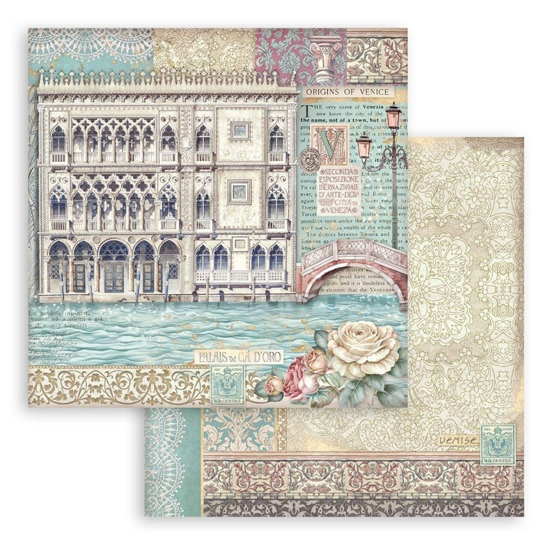 Stamperia Doubled-Sided 12x12 Scrapbooking Pad 10pg - Venice City of Art, SBBL172