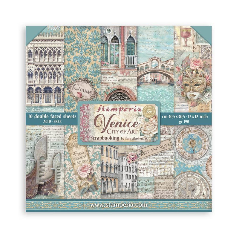 Stamperia Doubled-Sided 12x12 Scrapbooking Pad 10pg - Venice