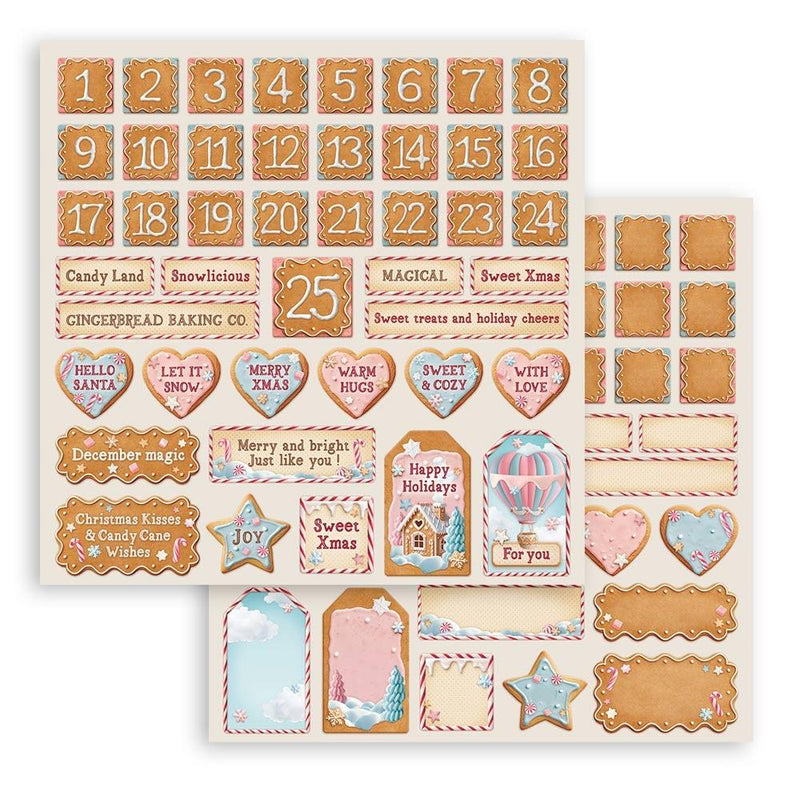 Stamperia - 12x12 Scrapbooking Pad - Candy Christmas, SBBL173