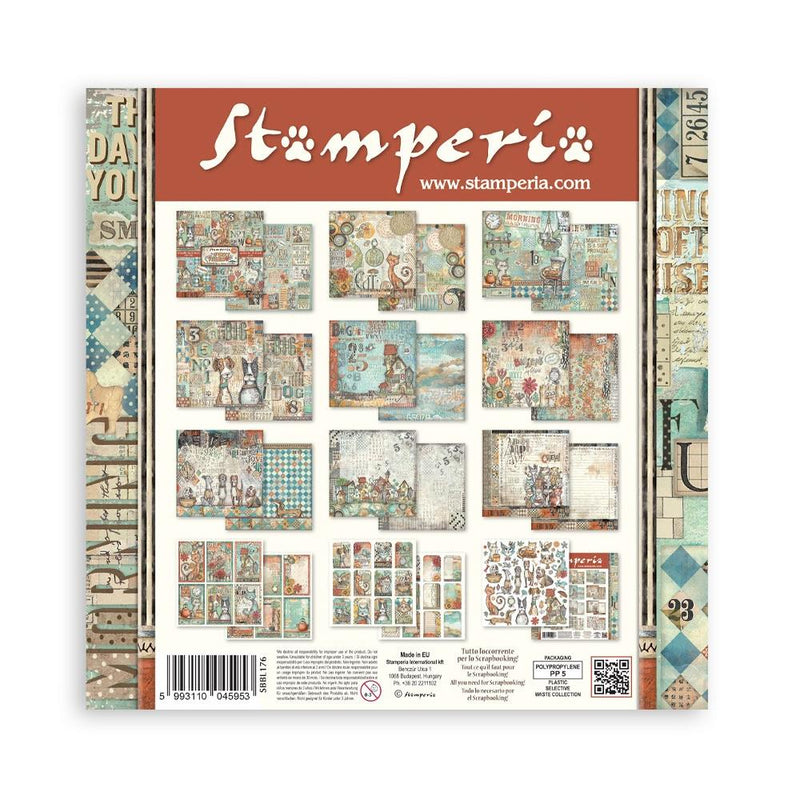 Stamperia Furry Friends 12x12 Double-sided Scrapbooking Pad, SBBL176