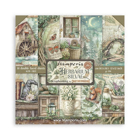 Stamperia 12x12 Paper Pad - Herbarium Silvae Scrapbooking, SBBL179