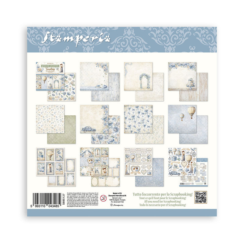 Stamperia Double-Sided 8x8 Paper Pad 10Pc - Timeless, SBBS127
