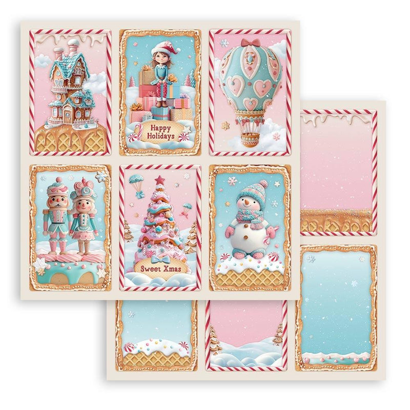 Stamperia - 8x8 Scrapbooking Pad - Candy Christmas, SBBS129