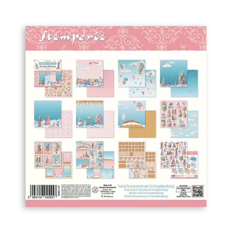 Stamperia - 8x8 Scrapbooking Pad - Candy Christmas, SBBS129