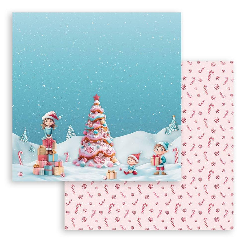 Stamperia - 8x8 Scrapbooking Pad - Candy Christmas, SBBS129