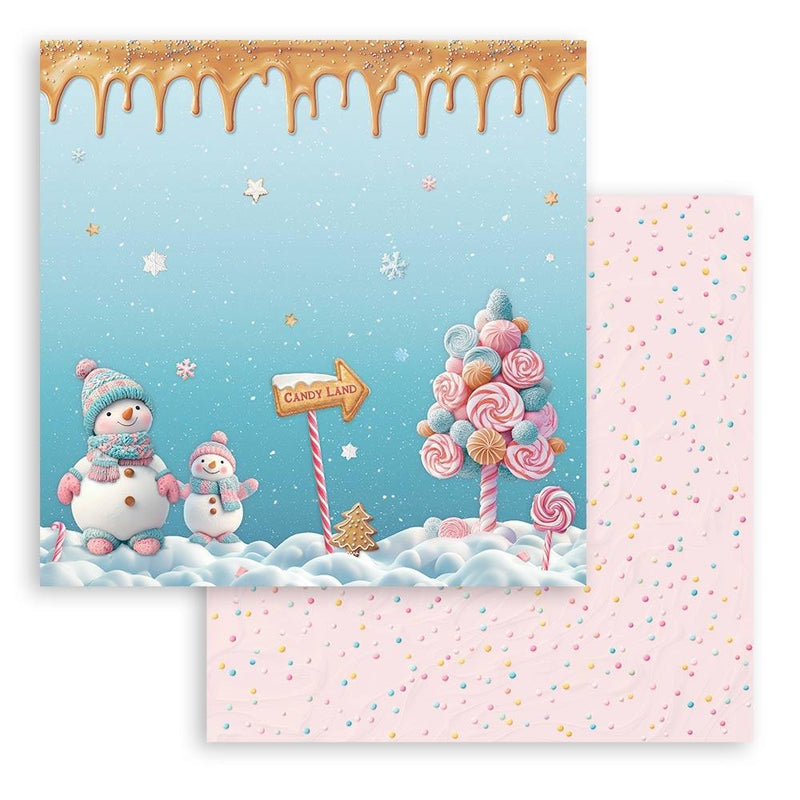 Stamperia - 8x8 Scrapbooking Pad - Candy Christmas, SBBS129
