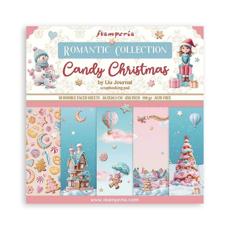 Stamperia - 8x8 Scrapbooking Pad - Candy Christmas, SBBS129