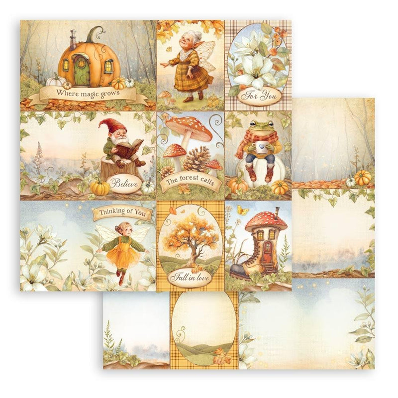 Stamperia Whispering Woods - 8x8 Double-sided Paper Pad, SBBS131