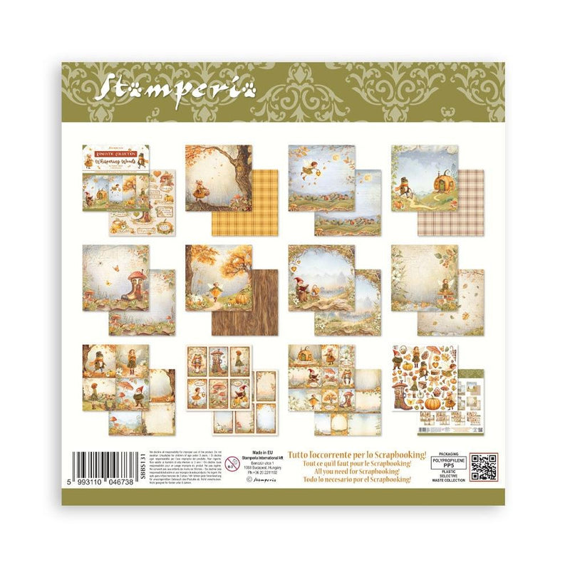 Stamperia Whispering Woods - 8x8 Double-sided Paper Pad, SBBS131