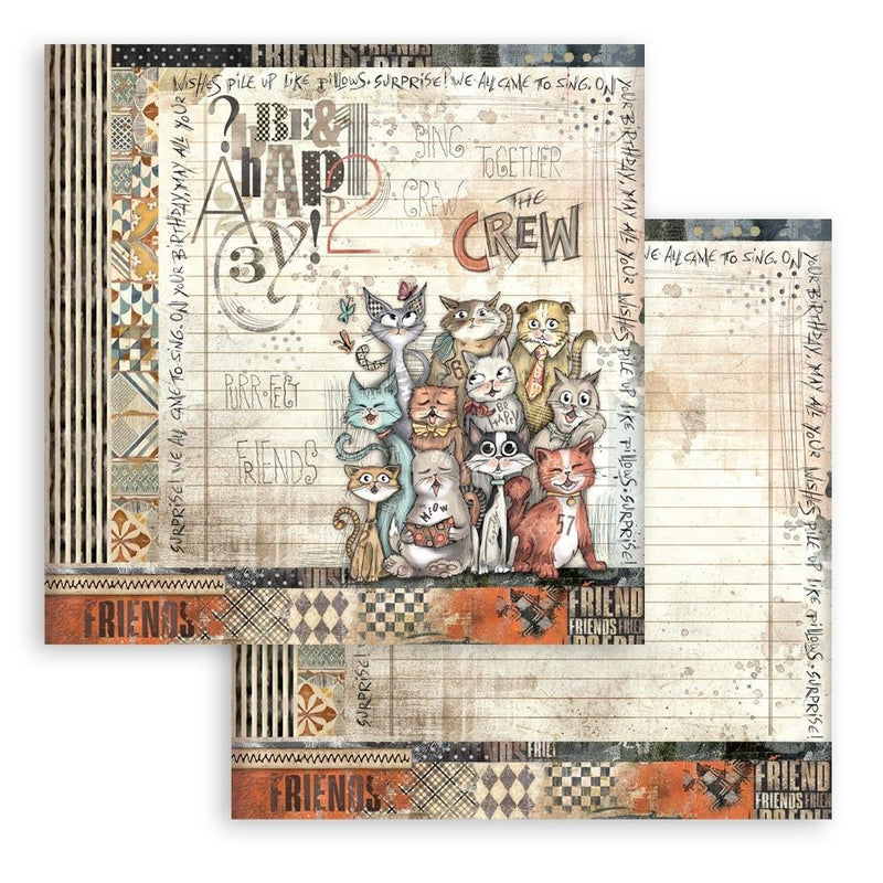 Stamperia Furry Friends 12x12 Double-sided Scrapbooking Pad, SBBL176