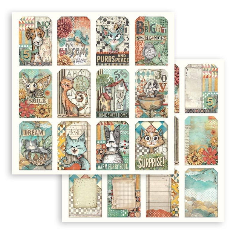 Stamperia Furry Friends 12x12 Double-sided Scrapbooking Pad, SBBL176