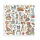 Stamperia Furry Friends 8x8 Double-sided Paper Pad, SBBS132
