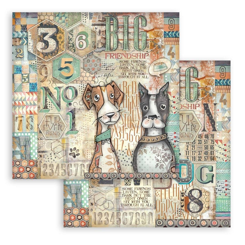 Stamperia Furry Friends 12x12 Double-sided Scrapbooking Pad, SBBL176