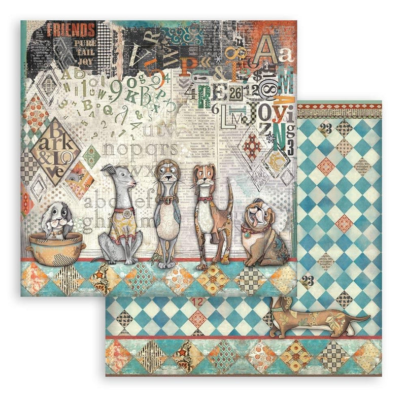 Stamperia Furry Friends 12x12 Double-sided Scrapbooking Pad, SBBL176
