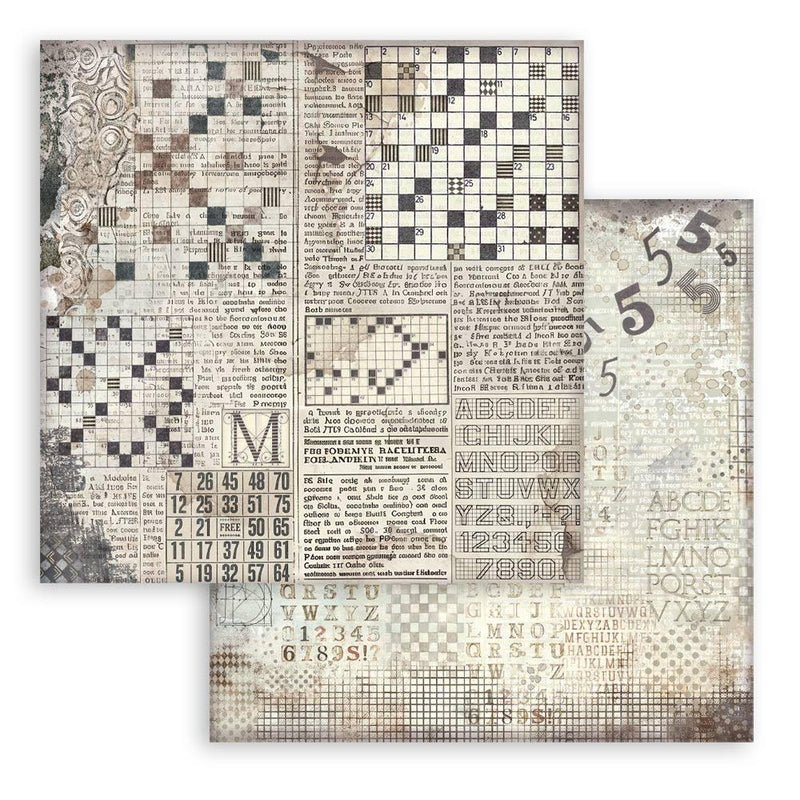 Stamperia Furry Friends 8x8 Double-sided Paper Pad - Backgrounds, SBBS133