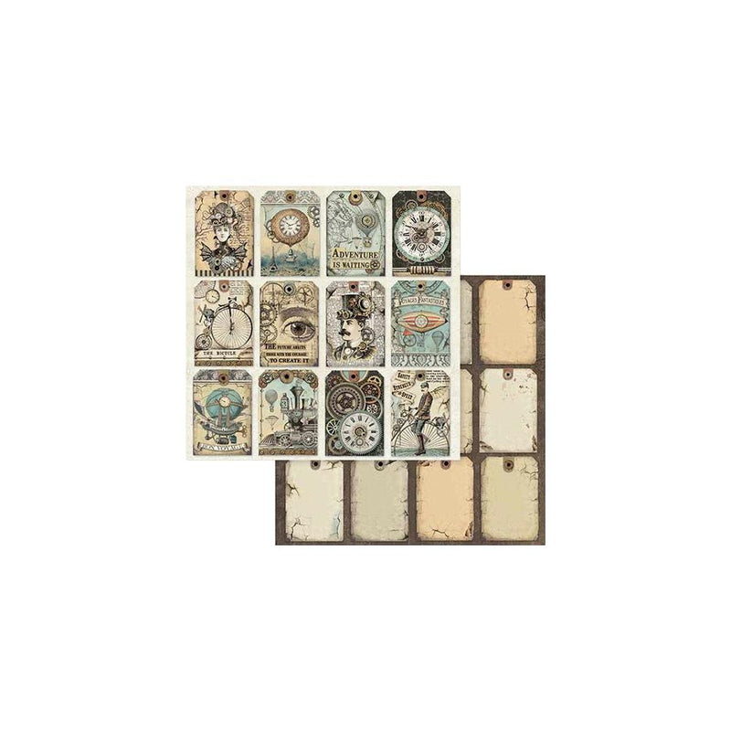 Stamperia Double-Sided 8x8 Paper Pad 10Pc - Voyages Fantastiques, SBBS30