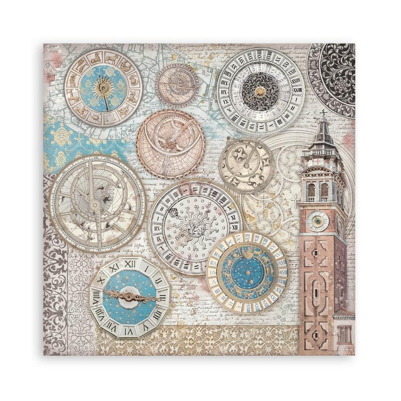 Stamperia Single-Sided 8x8 Maxi Paper Pad 22pg - Venice City of Art, SBBSXB14