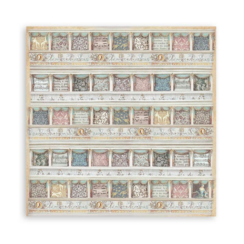 Stamperia Single-Sided 8x8 Maxi Paper Pad 22pg - Venice City of Art, SBBSXB14