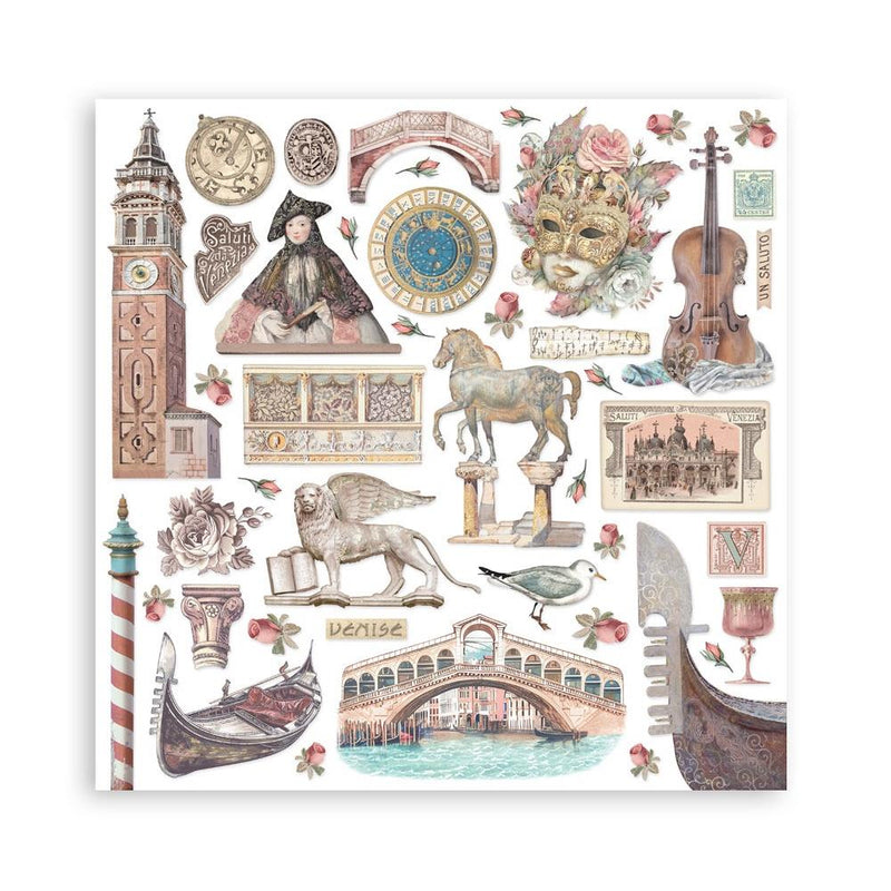 Stamperia Single-Sided 8x8 Maxi Paper Pad 22pg - Venice City of Art, SBBSXB14