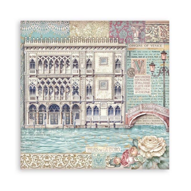 Stamperia Single-Sided 8x8 Maxi Paper Pad 22pg - Venice City of Art, SBBSXB14