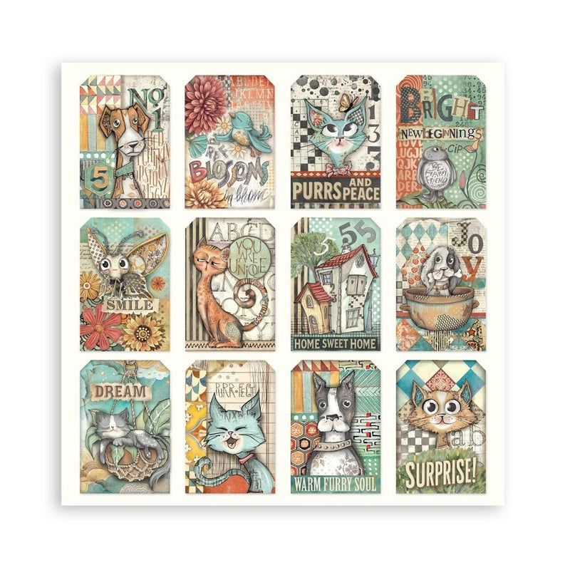 Stamperia Furry Friends - 8x8 Single-sided Maxi Pad, SBBSXB18