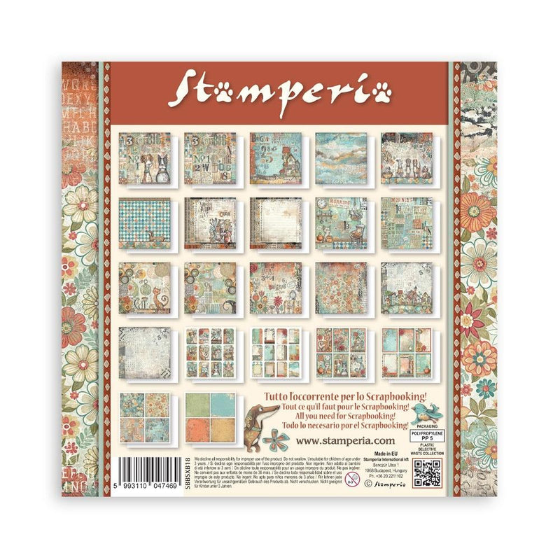 Stamperia Furry Friends - 8x8 Single-sided Maxi Pad, SBBSXB18