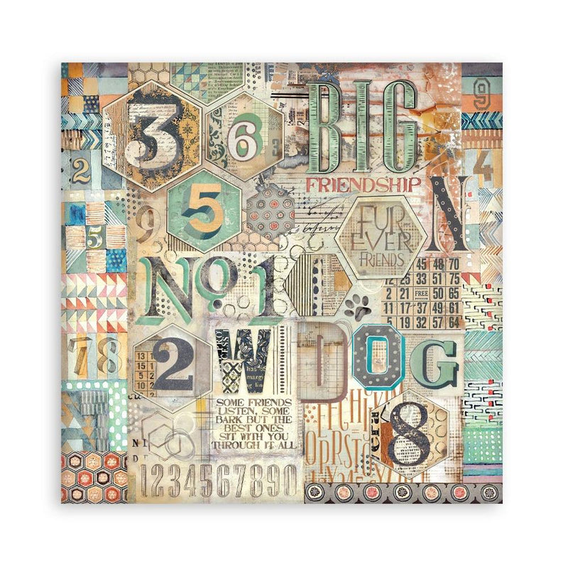 Stamperia Furry Friends - 8x8 Single-sided Maxi Pad, SBBSXB18