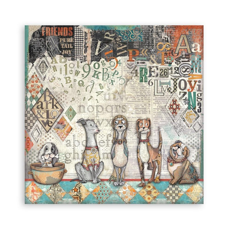 Stamperia Furry Friends - 8x8 Single-sided Maxi Pad, SBBSXB18