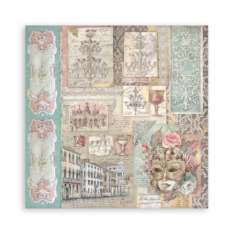 Stamperia Single-Sided 12x12 Maxi Paper Pad 22pc - Venice City of Art, SBBXLB26