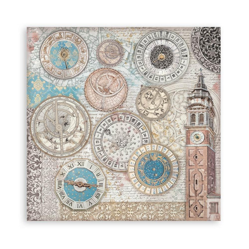 Stamperia Single-Sided 12x12 Maxi Paper Pad 22pc - Venice City of Art, SBBXLB26