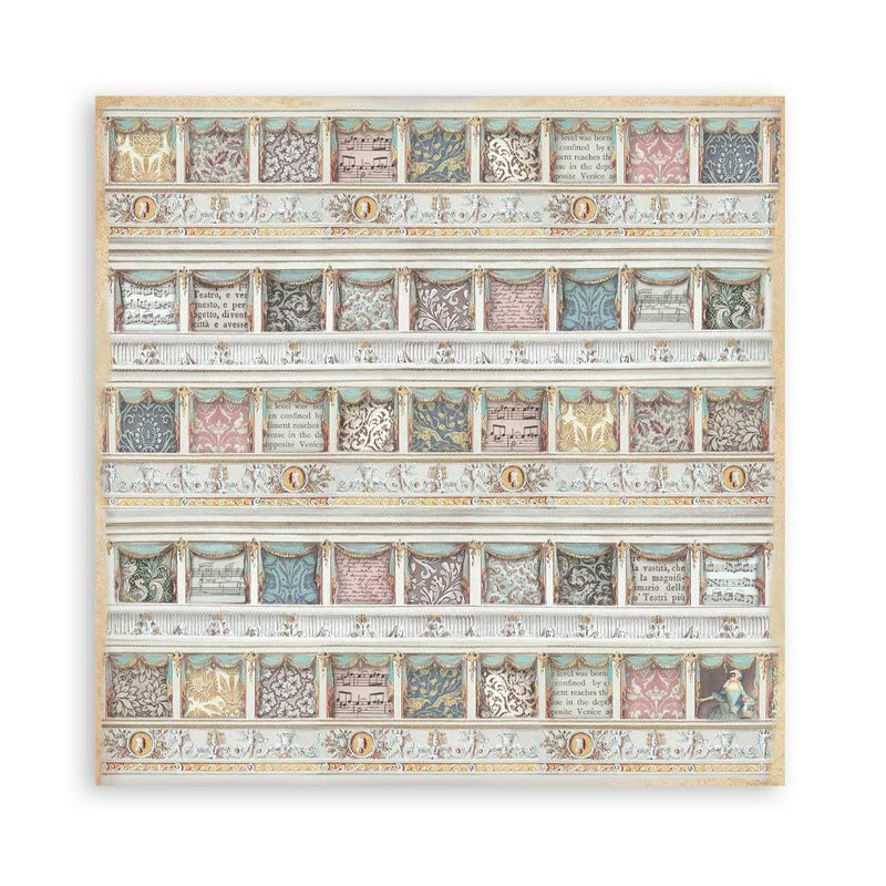 Stamperia Single-Sided 12x12 Maxi Paper Pad 22pc - Venice City of Art, SBBXLB26