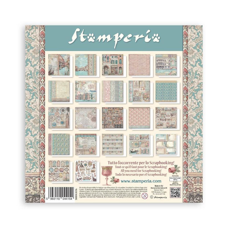 Stamperia Single-Sided 12x12 Maxi Paper Pad 22pc - Venice City of Art, SBBXLB26