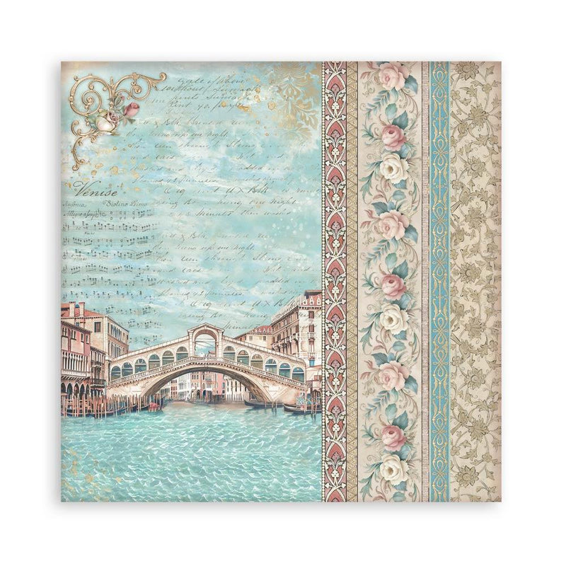 Stamperia Single-Sided 12x12 Maxi Paper Pad 22pc - Venice City of Art, SBBXLB26