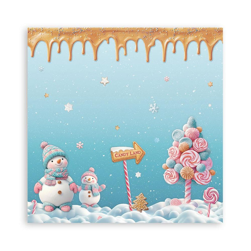 Stamperia Single-Sided 12x12 Maxi Paper Pad 22pc - Candy Christmas, SBBXLB27