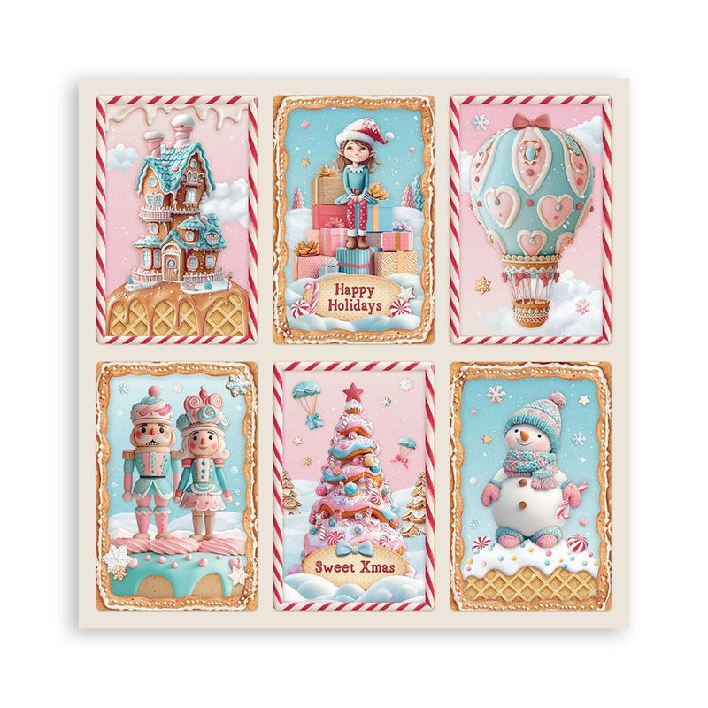 Stamperia Single-Sided 12x12 Maxi Paper Pad 22pc - Candy Christmas, SBBXLB27