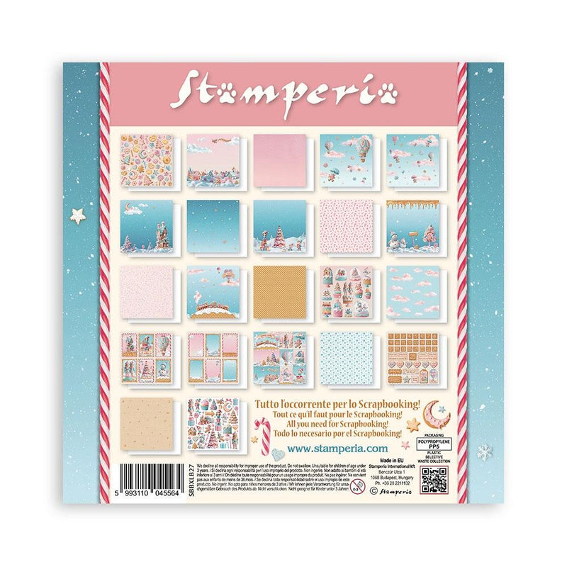 Stamperia Single-Sided 12x12 Maxi Paper Pad 22pc - Candy Christmas, SBBXLB27