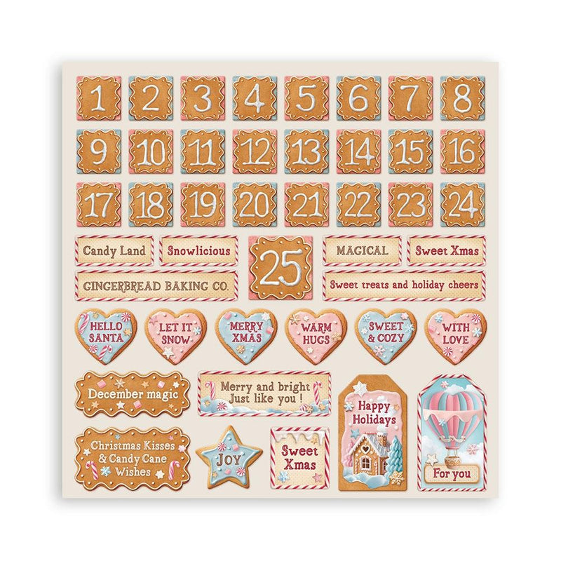 Stamperia Single-Sided 12x12 Maxi Paper Pad 22pc - Candy Christmas, SBBXLB27