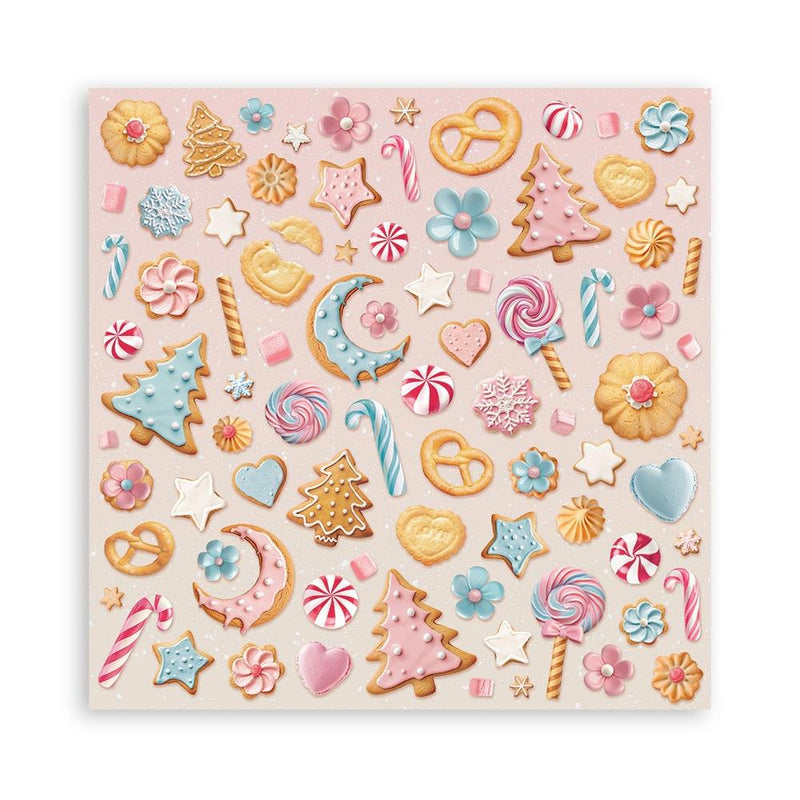 Stamperia Single-Sided 12x12 Maxi Paper Pad 22pc - Candy Christmas, SBBXLB27