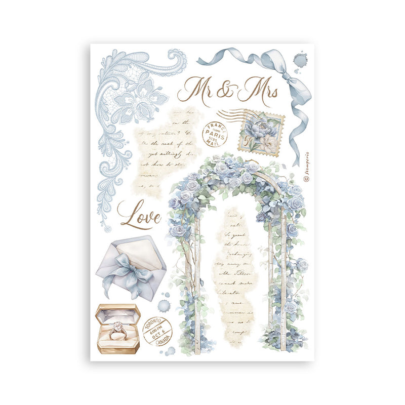 Stamperia A5 Washi Pad 8Pc - Timeless, SBW20