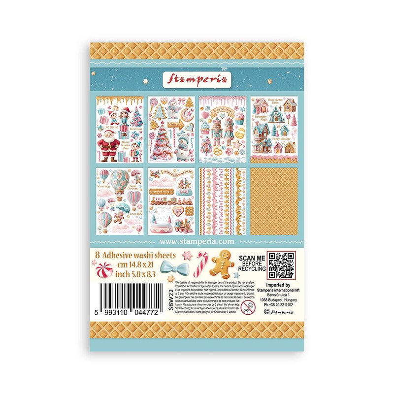 Stamperia A5 Washi Pad - Candy Christmas, SBW22