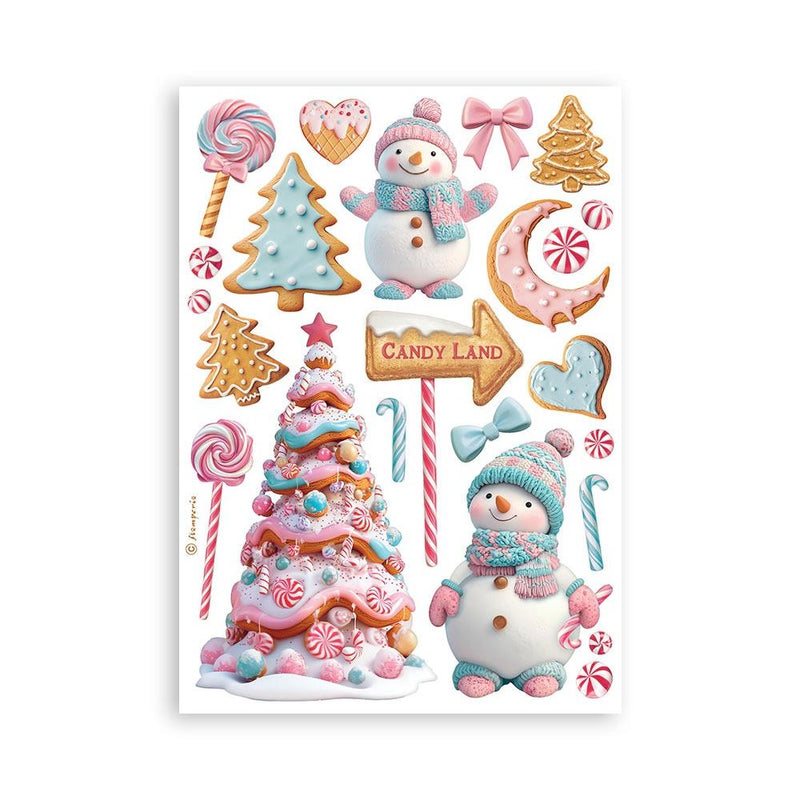 Stamperia A5 Washi Pad - Candy Christmas, SBW22