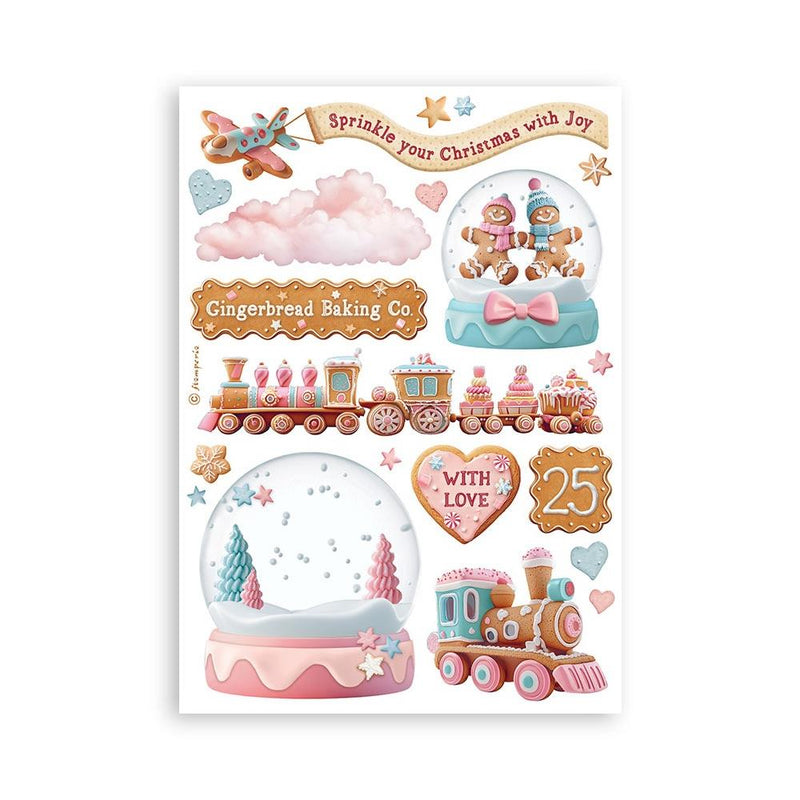 Stamperia A5 Washi Pad - Candy Christmas, SBW22