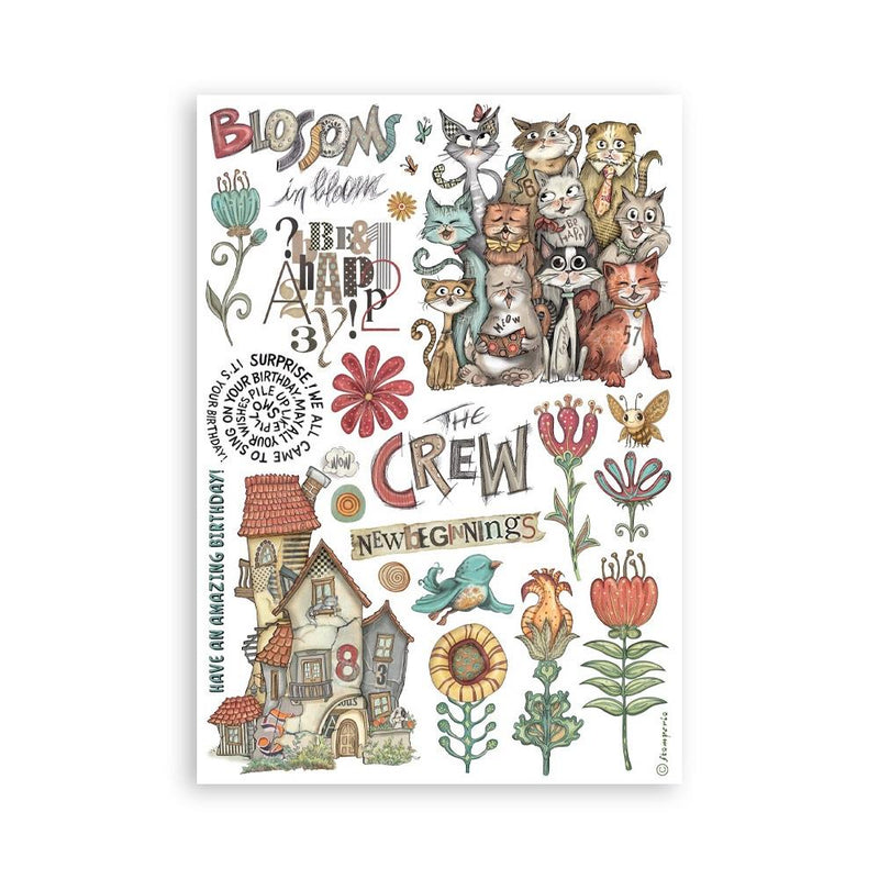Stamperia Furry Friends - A5 Washi Pad, SBW25